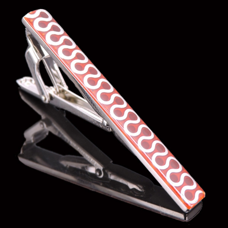 Men Business Formal Wedding Tie Clips, Color: Red S Shape