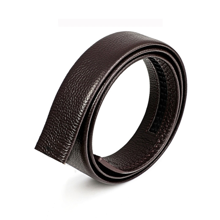 Men Casual Cow Leather Belt Waistband, Length: 115cm(Brown)