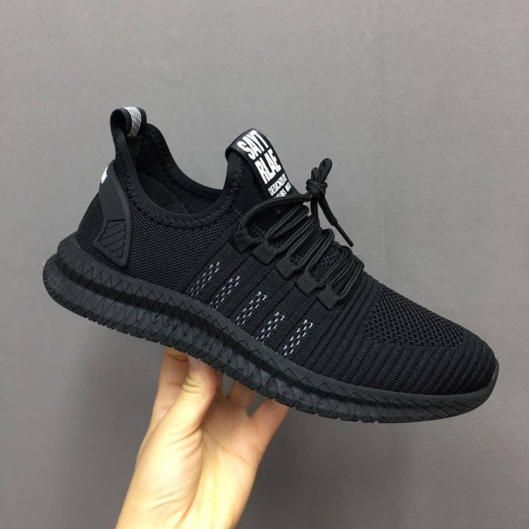 Men Casual Sports Shoes Breathable Mesh Outdoor Running Shoes, Size: 40(Black+White)