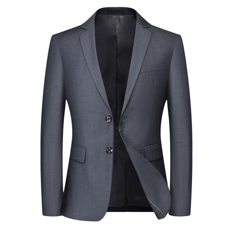 Men Large Size Casual Suit Loose Fit Blazer Business Workwear Career Clothing, Size: XL(Gray)