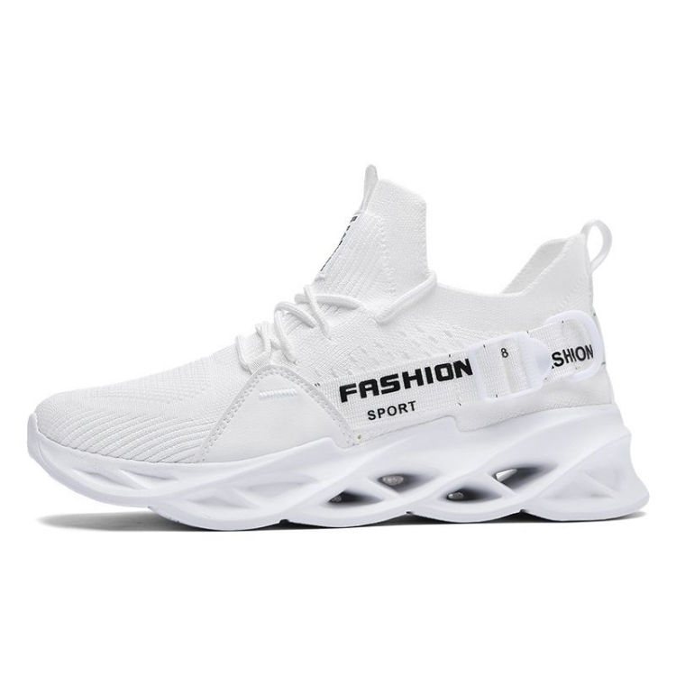 Men Light Breathable Casual Shoes Comfortable Mesh Sneakers Running Shoes, Size: 45(White)