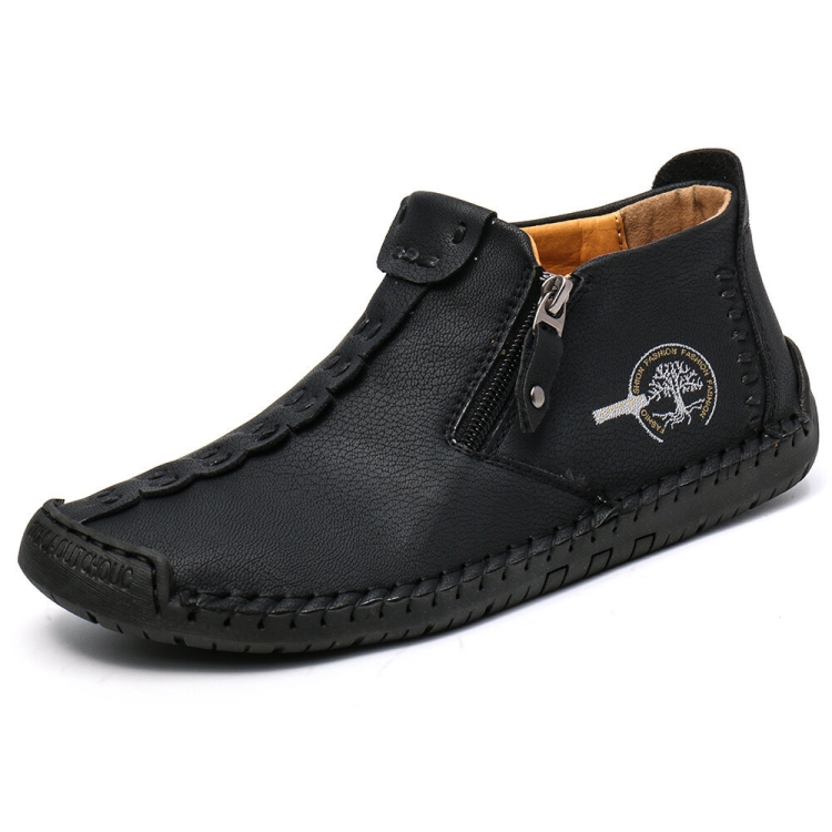 Men Martin Boots Large Size Boots Leisure Tooling Boots, Size: 46(Black)