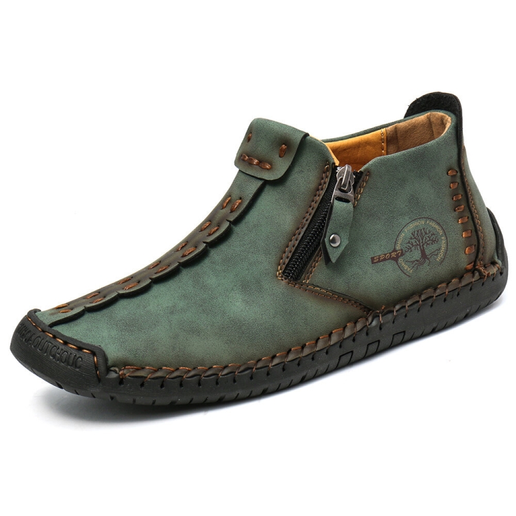 Men Martin Boots Large Size Boots Leisure Tooling Boots, Size: 46(Ink Green)
