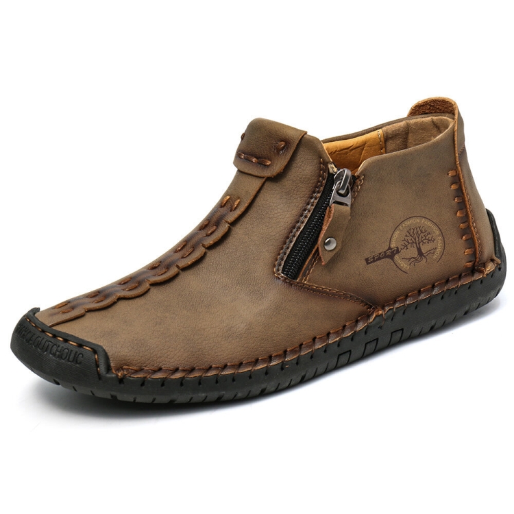 Men Martin Boots Large Size Boots Leisure Tooling Boots, Size: 48(Khaki)