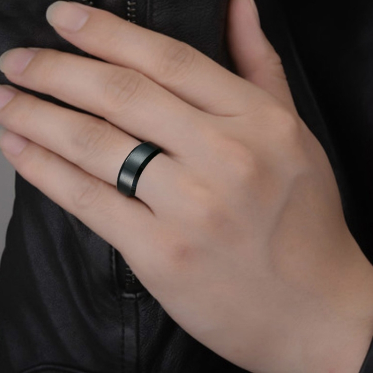 Men Ring, Ring Size:11(Black)
