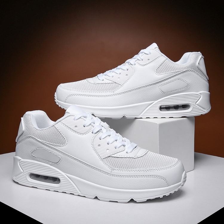 Men Sports Shoes Spring Couple Air Cushion Sneakers Casual Shoes, Size: 42(White)