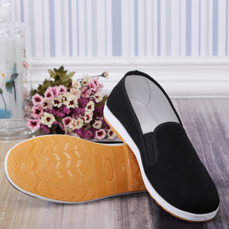 Men Spring and Summer Breathable Slip-on Canvas Breathable Non-slip Work Shoes, Size: 36(Yellow -bottom)