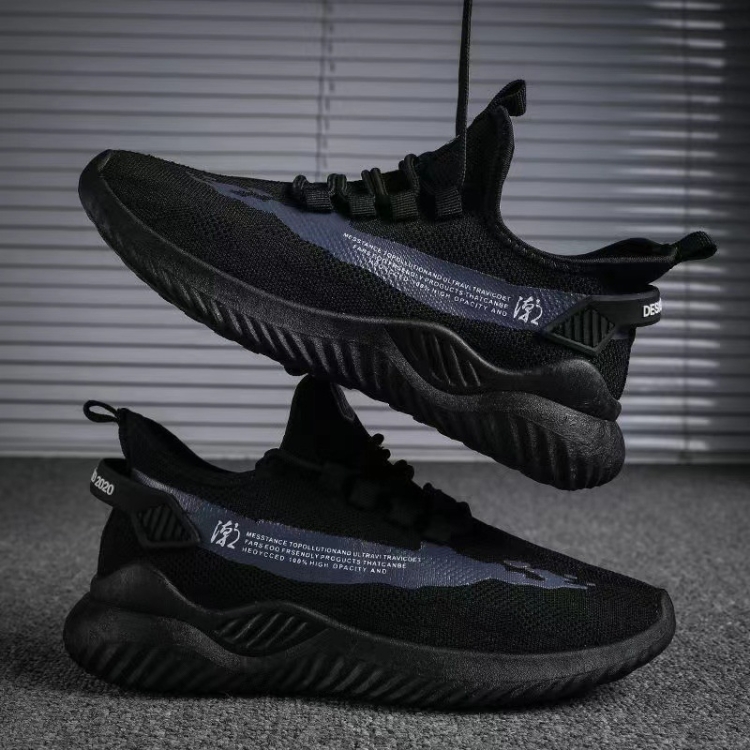 Men Summer Sports Mesh Breathable Casual Shoes, Size: 39(Black)