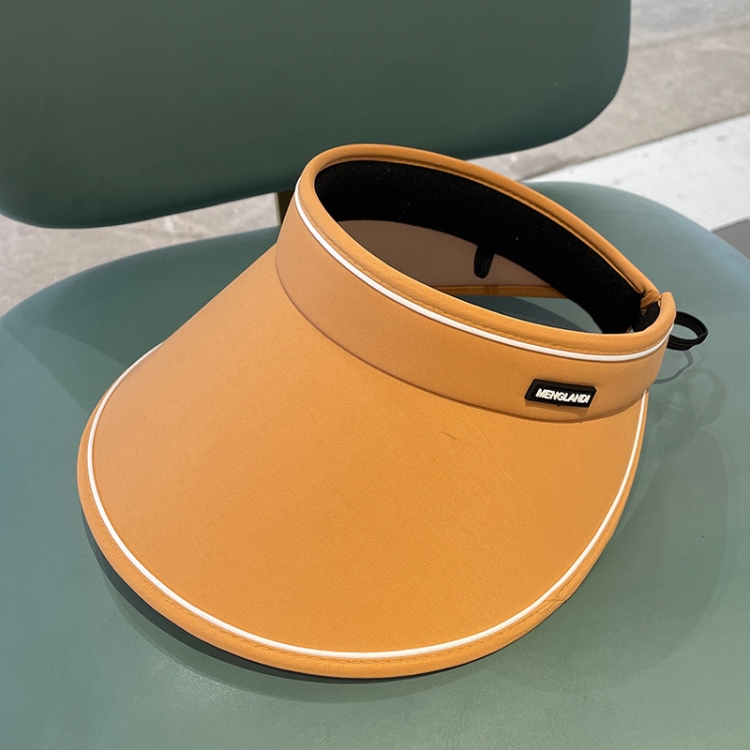 MENGLANDI Summer Outdoor Riding Anti-ultraviolet Sunshade Empty Top Hat, Size: Adjustable(D-200 Orange)