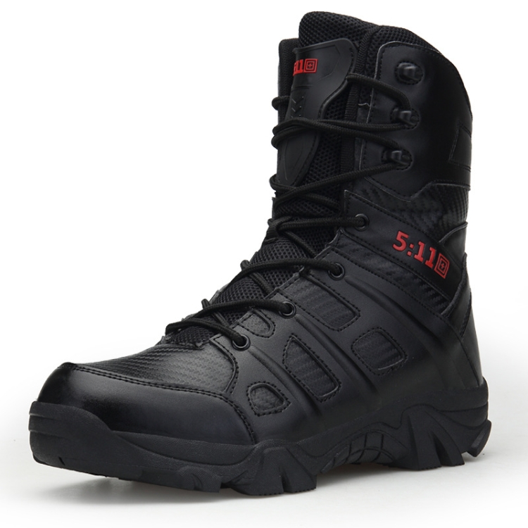 Mens Hiking Boots Comfortable Outdoor Sports Shoes Safety Work Shoes, Size: 40(Black)