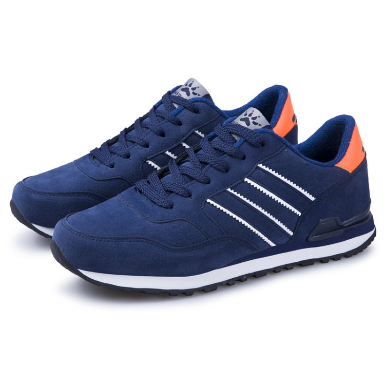 Mens Outdoor Casual Sport Shoes Lightweight Comfortable Leather Walking Running Sneakers, Size: 40(Blue)
