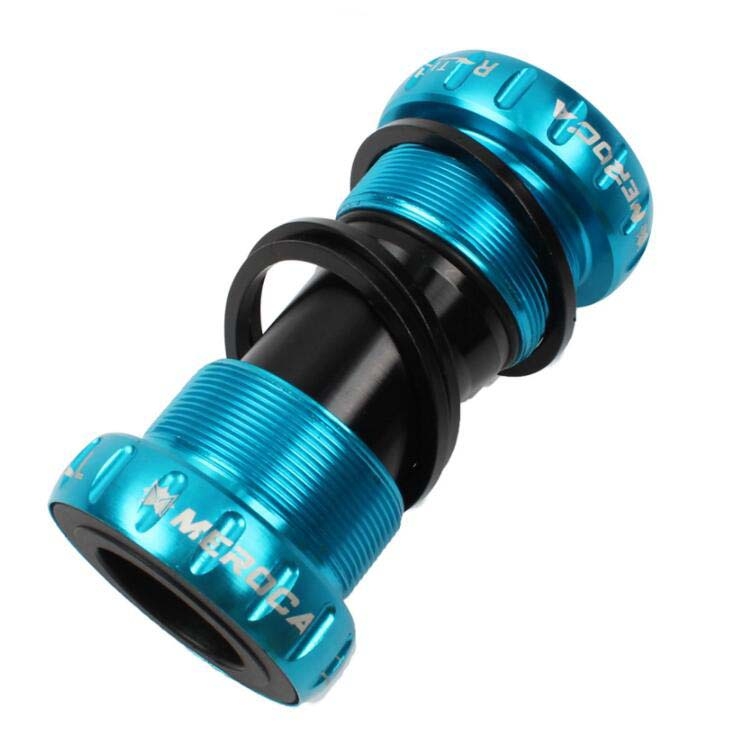 Meroca Mountain Bike Bottom Axle One Hollow Bb Bicycle Screw-In Bottom(Sky Blue)