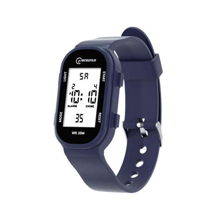 MINGRUI Kids Digital Sport Watch 30M Waterproof Slim Fitness Wristband for Boys Girls with LED Backlight, Alarm, Calendar(White Screen Blue)