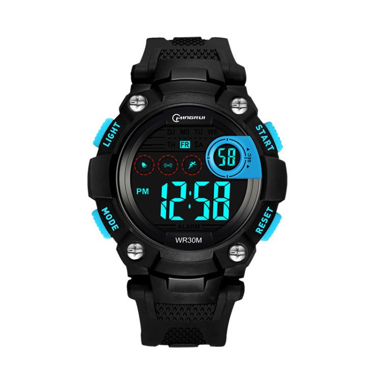 MINGRUI Kids Digital Sports Watch Waterproof Luminous Outdoor Wristwatch With Alarm, Stopwatch, Calendar(Sea Blue 8560)