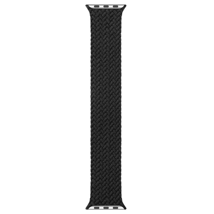 Mixed Color Nylon Braided Single Loop Watch Band For Apple Watch Series 7 41mm / 6 & SE & 5 & 4 40mm / 3 & 2 & 1 38mm, Size:S(Charcoal)