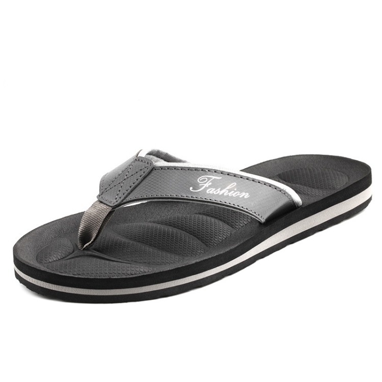 MK-3399 Men Beach Non-slip Flip Flops, Size: 41-42(Grey)