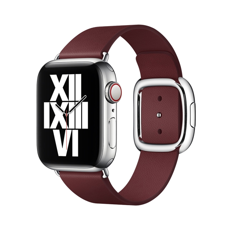Modern Style Leather Watch Band For Apple Watch 49mm / 46mm / 45mm / 44mm / 42mm(Coffee)