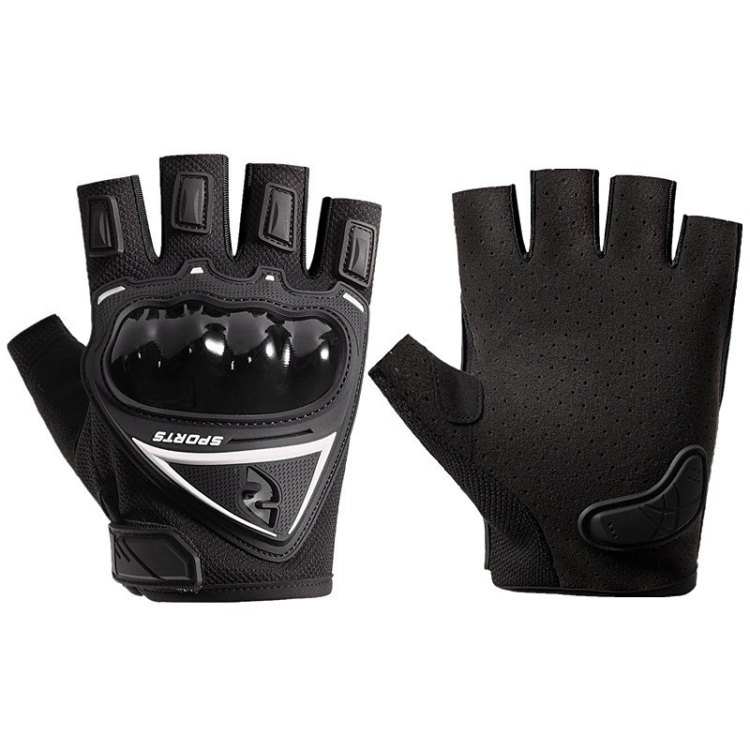 Motorcycle Protection Half Finger Gloves Men Outdoor Riding Sports Tactical Hiking Gloves, Size: Average(Gray)