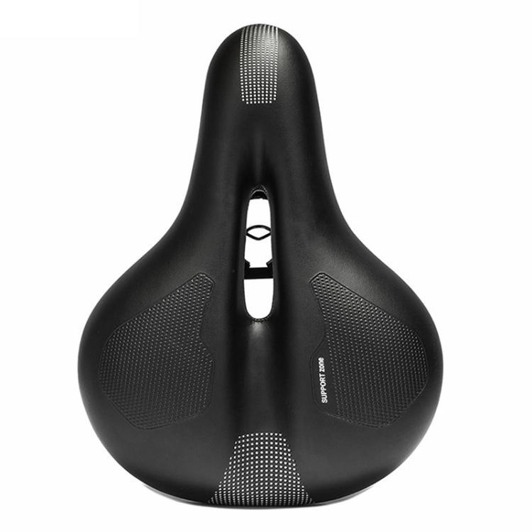 Mountain Bike Shock-absorbing Spring Seat Saddle(Black)
