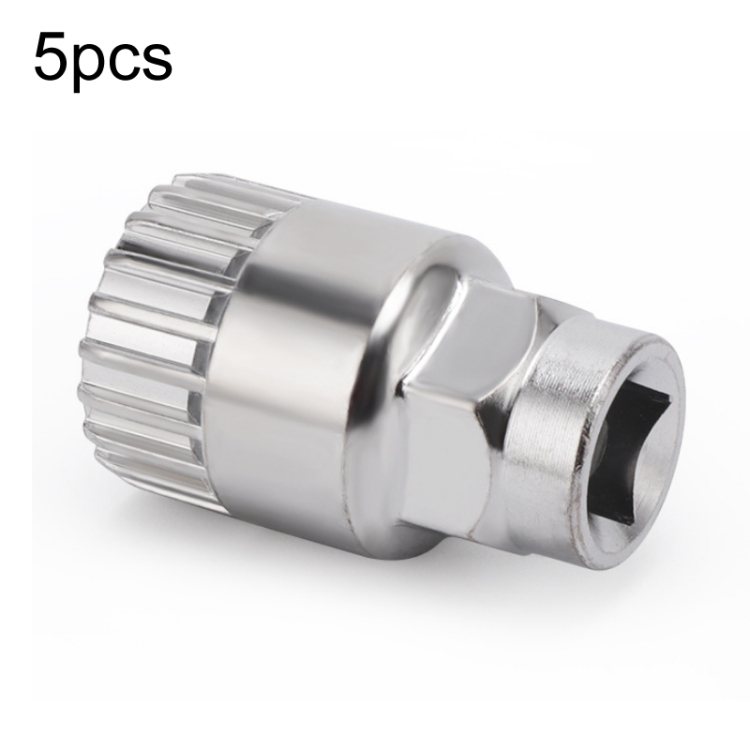 Mountain Bike Square Hole Removal Installation Shaft Sleeve(Silver)