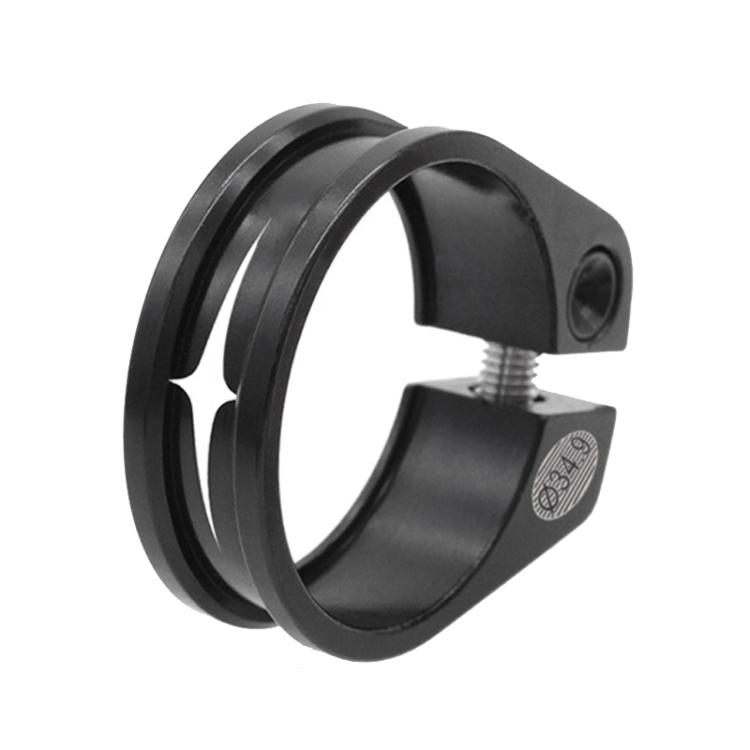 Mountain Road Bicycle Aluminum Locking Seatpost Clamps Seatpost Clamp Ring Fittings(34.9mm Black)