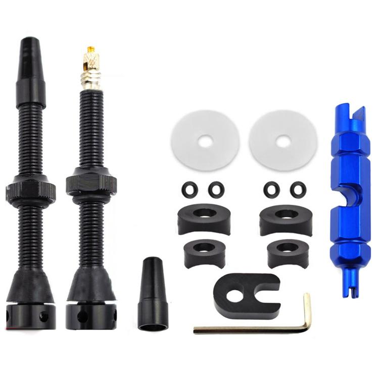 Mountain Road Bike Tubeless French Vacuum Valve, Color: 60mm Black B