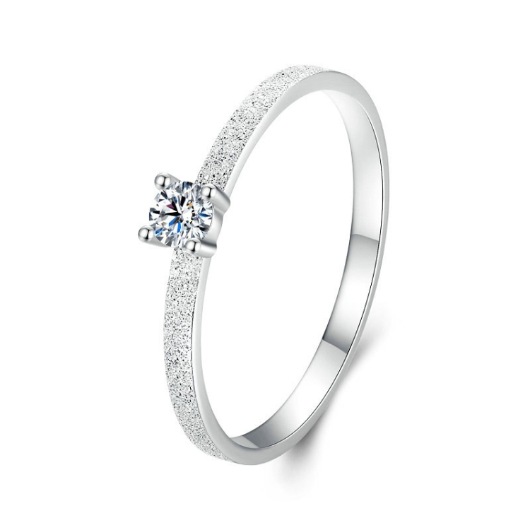 MSR058 S925 Sterling Silver Mossian Stone Ring Platinum Plating Ring(7)