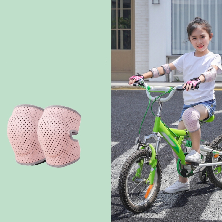Nailekesi Kids Outdoor Sports Equipment Anti-fall Protective Gear, Color: Pink Knee Pads(M)