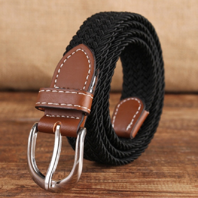 Narrow Version Elastic Canvas Weave Waistband, Length:95 x 2.5cm(C3 Black)