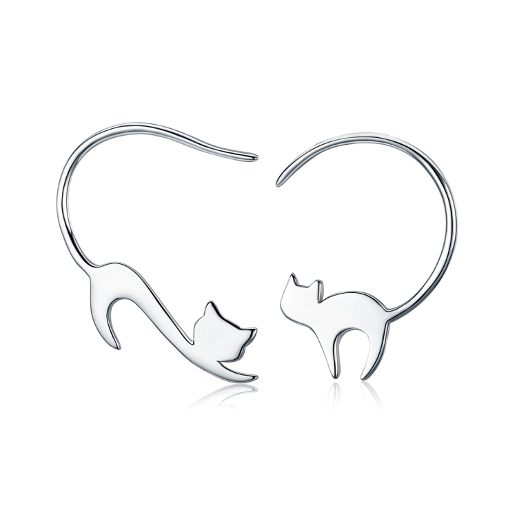 Naughty Cat S925 Sterling Silver Earrings