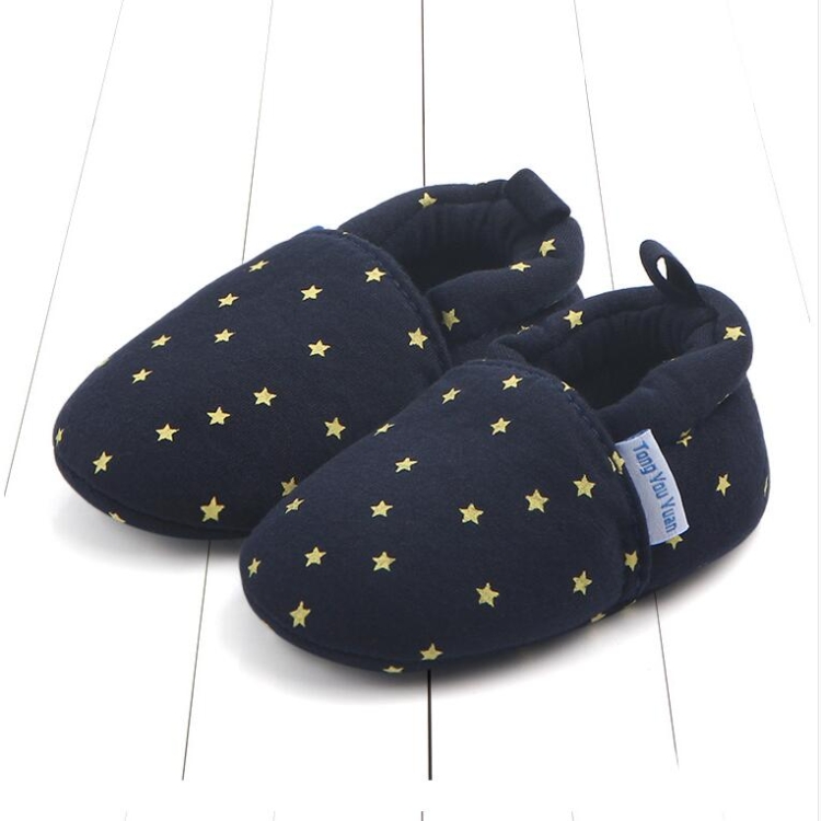 Newborn Crib Shoes Soft Sole Non-slip Cute Animal Baby Toddler Shoes, Size:Inner Length 13cm(Dark Blue)