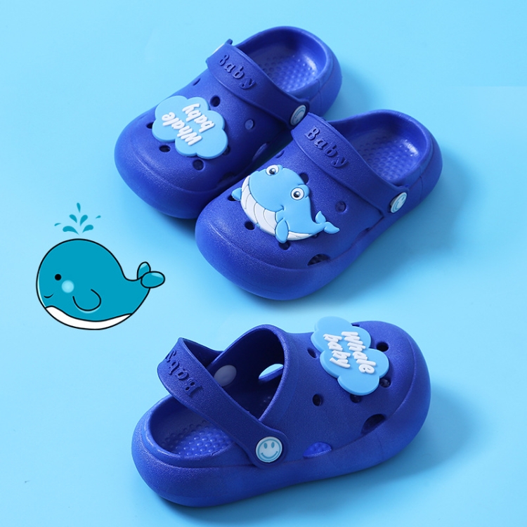 Non-Slip Soft Bottom Hole Slippers For Children, Size: 25/26(Blue)