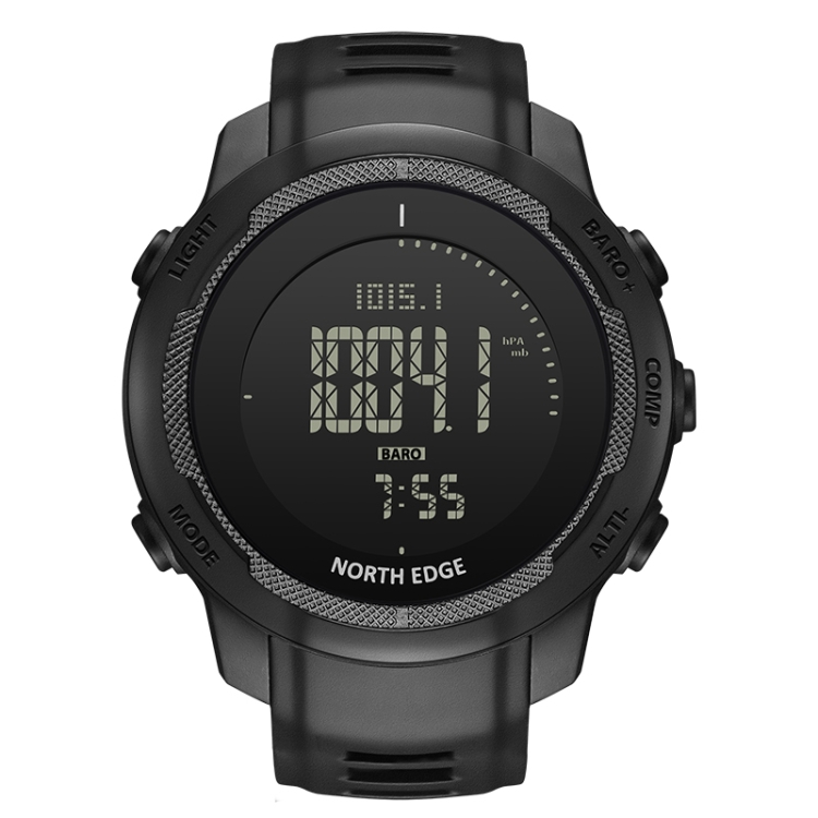 NORTH EDGE VERTICO Carbon Fiber Outdoor Sports Multifunctional Electronic Watch(Black)