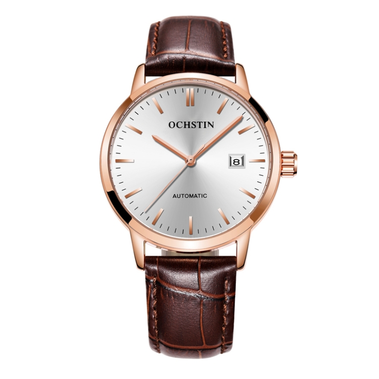 OCHSTIN 62025C Master Series Date Mechanical Men Watch(Rose Gold-Brown)