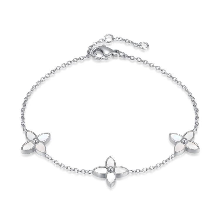 OPK 1400 Pearl Stainless Steel Bracelet, Color: Steel Color