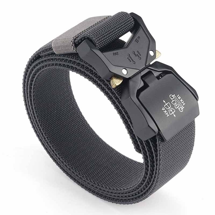 Outdoor Aluminum Alloy Lightweight Stretch Woven Belt(125cm Tabby Dark Gray)