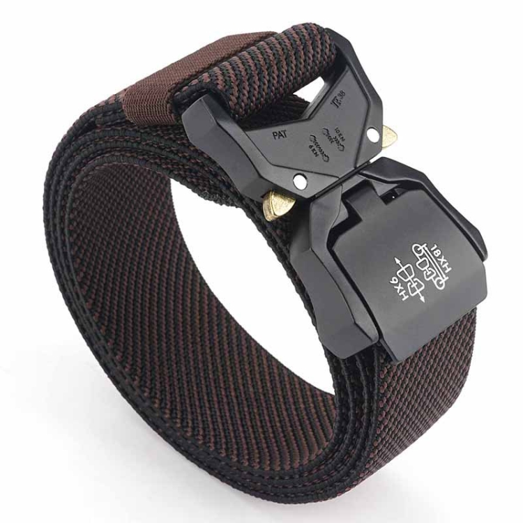 Outdoor Aluminum Alloy Lightweight Stretch Woven Belt(140cm Twill Brown)
