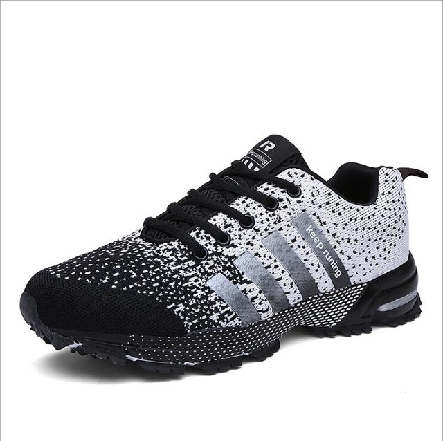 Outdoor Antiskid Breathable Trekking Hunting Tourism Mountain Sneakers Casual Shoes, Shoe Size:37(Black and White)