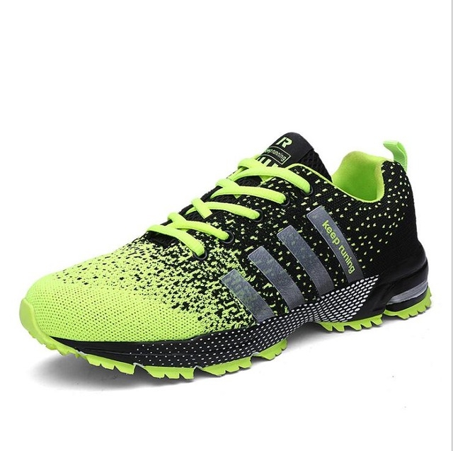 Outdoor Antiskid Breathable Trekking Hunting Tourism Mountain Sneakers Casual Shoes, Shoe Size:37(Fluorescent Green)