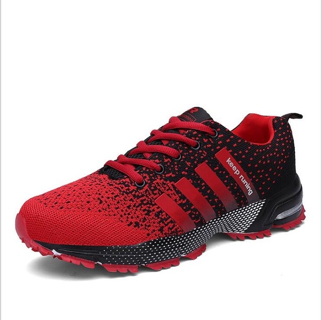 Outdoor Antiskid Breathable Trekking Hunting Tourism Mountain Sneakers Casual Shoes, Shoe Size:38(Black and Red)