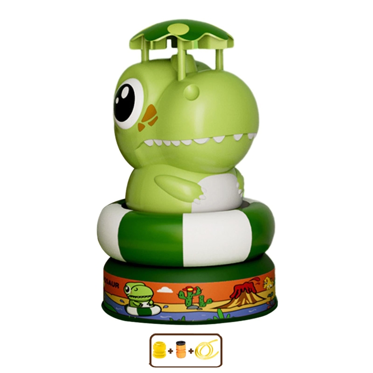 Outdoor Beach Dinosaur Sprinkler Drama Water Toys, Style: Green + 2 Plug + 5m Tube