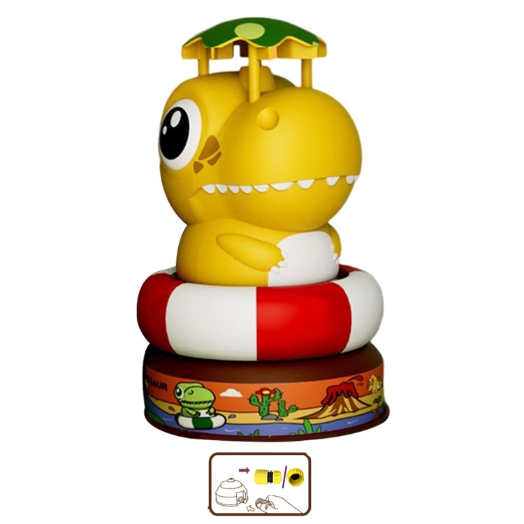 Outdoor Beach Dinosaur Sprinkler Drama Water Toys, Style: Yellow + 1 Plug