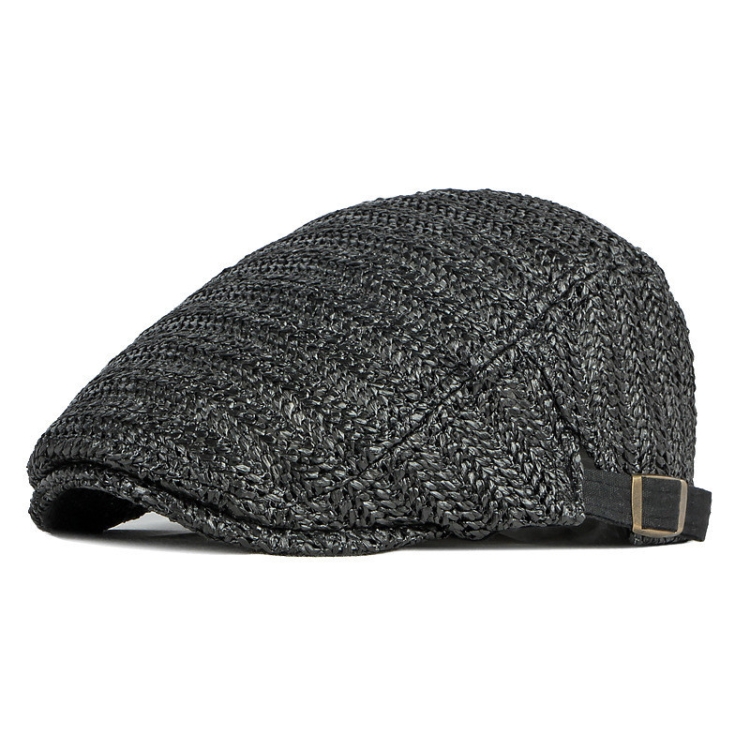 Outdoor Breathable Mesh Beret Painter Hat(Black)