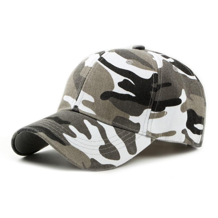 Outdoor Mountain Travel Camouflage Duck Tongue Cap(Gray)