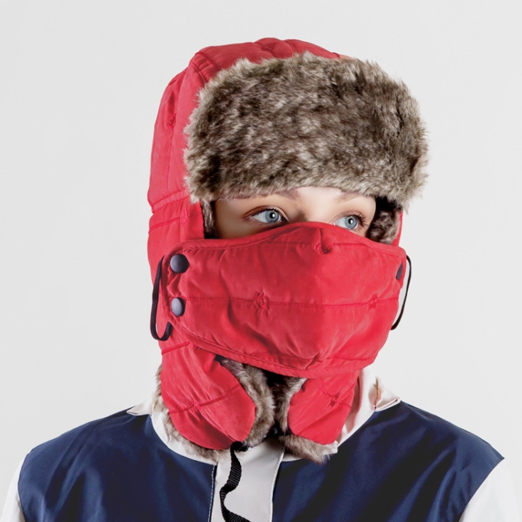 Outdoor Protect Face Neck Mask Hat Mountaineering Skiing Riding Winter Hat(Red)