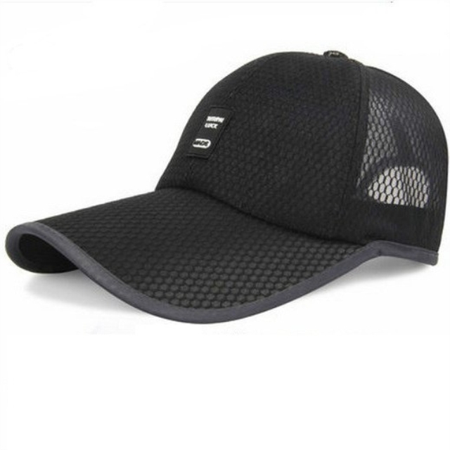 Outdoor Quick-drying Mesh Breathable Baseball Cap for Men(Black)
