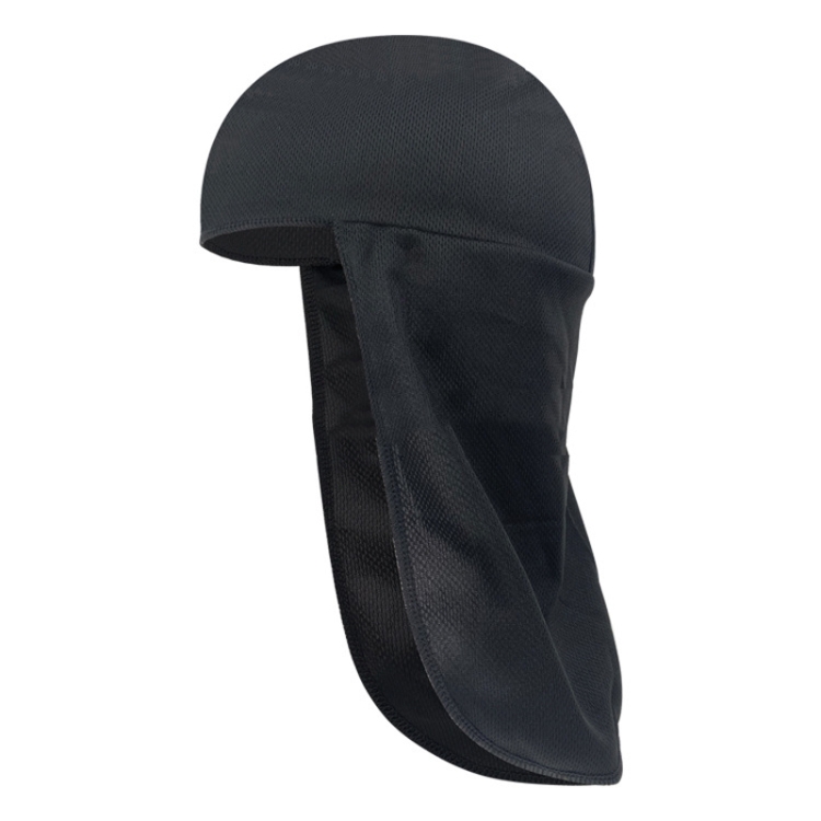 Outdoor Riding Long Tail Cap Breathable Sweat Absorbent Shading Workplace Safety Dustproof Shawl Cap, Size: Free Code(Black)