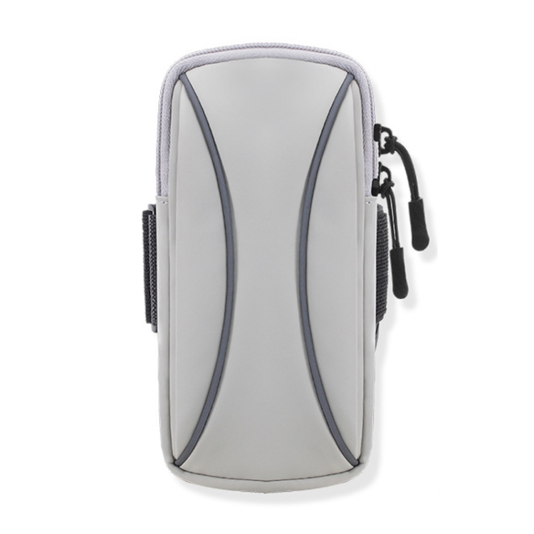 Outdoor Running Cell Phone Arm Bag Unisex Waterproof Mobile Phone Pouch(Gray)