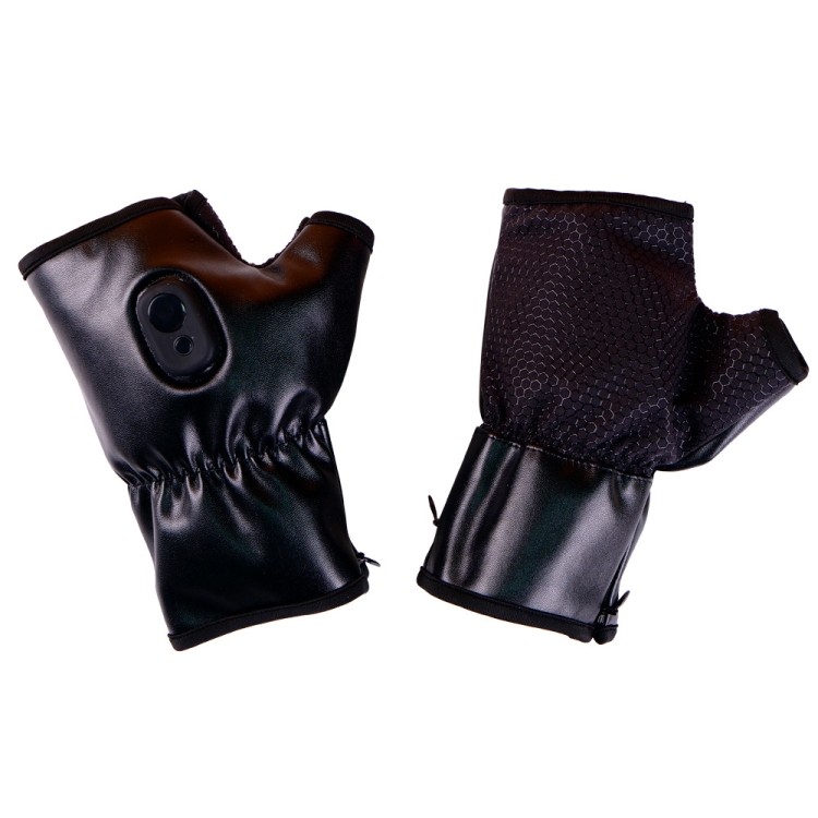 Outdoor Skiing and Motorcycle Cycling USB Charging Geated Gloves(Black)