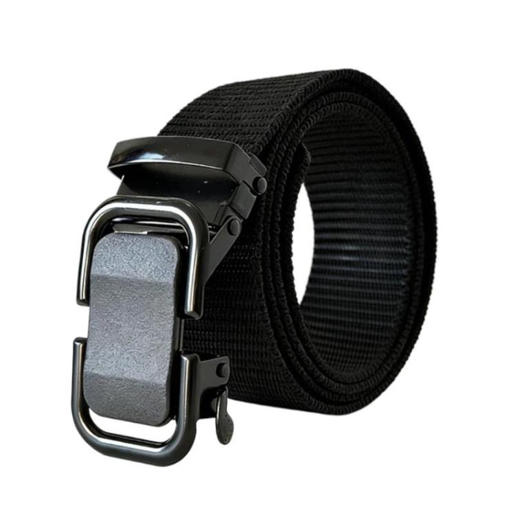Outdoor Soft Durable Woven Denim Waistband, Color: Figure-eight Buckle Black(120cm)